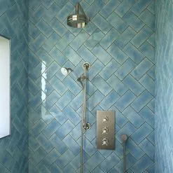 Heritage Bathrooms Heritage Dawlish Concealed Valve With 6" Fixed Head & Adjustable Riser - Vintage Gold - SDCDUAL06