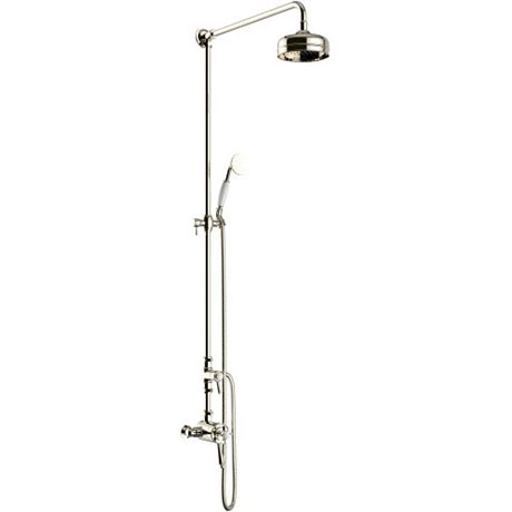 Heritage Bathrooms Heritage Dawlish Exposed Shower With Premium Fixed Riser Kit & Diverter To Handset - Vintage Gold - SDCDUAL08 1 Heritage Bathrooms Heritage Dawlish Exposed Shower With Premium Fixed Riser Kit & Diverter To Handset - Vintage Gold - SDCDUAL08