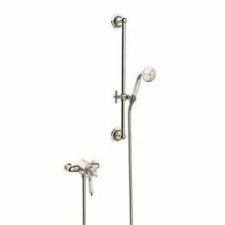 Heritage Bathrooms Heritage Dawlish Exposed Shower With Premium Flexible Riser Kit - Vintage Gold - SDCDUAL10