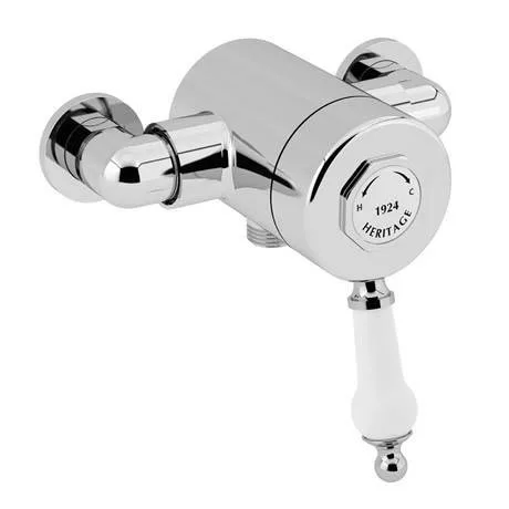 Heritage Bathrooms Heritage Glastonbury Exposed Shower With Premium Flexible Riser Kit - Chrome - SGSIN05 2 Heritage Bathrooms Heritage Glastonbury Exposed Shower With Premium Flexible Riser Kit - Chrome - SGSIN05 - Image 2