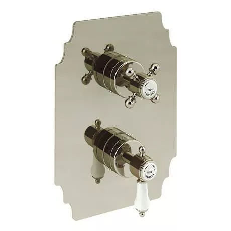 Heritage Bathrooms Heritage Glastonbury Recessed Shower With Premium Fixed Head & Flexible Riser Kit - Vintage Gold - SGDUAL04 2 Heritage Bathrooms Heritage Glastonbury Recessed Shower With Premium Fixed Head & Flexible Riser Kit - Vintage Gold - SGDUAL04 - Image 2