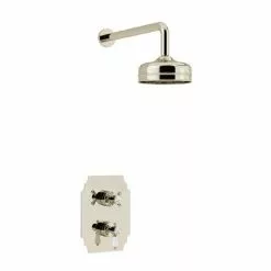 Heritage Bathrooms Heritage Glastonbury Recessed Shower With Premium Fixed Head Kit - Vintage Gold - SGDUAL02