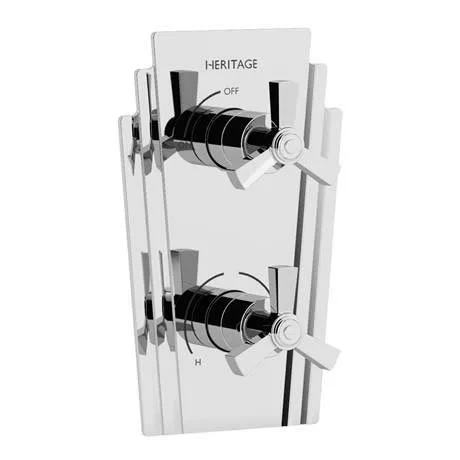 Heritage Bathrooms Heritage Gracechurch Recessed Shower With Deluxe Fixed Head And Flexible Riser Kit - Chrome - SGRDDUAL03 2 Heritage Bathrooms Heritage Gracechurch Recessed Shower With Deluxe Fixed Head And Flexible Riser Kit - Chrome - SGRDDUAL03 - Image 2