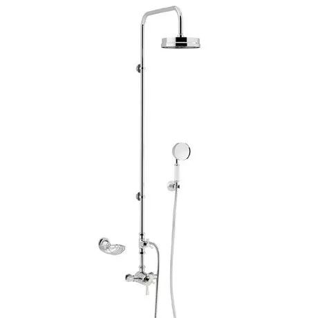 Heritage Bathrooms Heritage Gracechurch Mother Of Pearl Exposed Shower With Deluxe Fixed Riser Kit & Diverter To Handset - SGRDMOPDUAL01 1 Heritage Bathrooms Heritage Gracechurch Mother Of Pearl Exposed Shower With Deluxe Fixed Riser Kit & Diverter To Handset - SGRDMOPDUAL01
