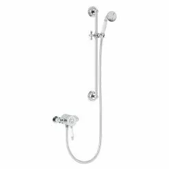 Heritage Bathrooms Heritage Glastonbury Exposed Shower With Premium Flexible Riser Kit - Chrome - SGSIN05