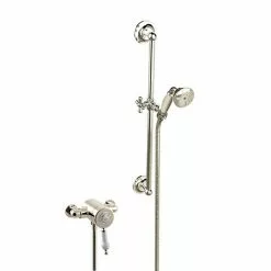 Heritage Bathrooms Heritage Glastonbury Exposed Shower With Premium Flexible Riser Kit - Vintage Gold - SGSIN06