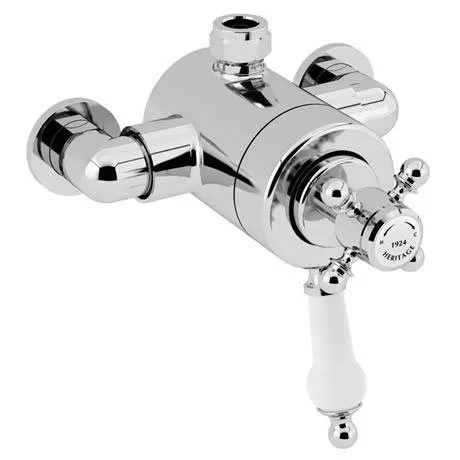 Heritage Bathrooms Heritage Hartlebury Exposed Shower With Premium Fixed Riser Kit - Chrome - SHDDUAL07 2 Heritage Bathrooms Heritage Hartlebury Exposed Shower With Premium Fixed Riser Kit - Chrome - SHDDUAL07 - Image 2
