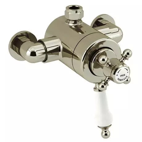 Heritage Bathrooms Heritage Hartlebury Exposed Shower With Premium Fixed Riser Kit - Vintage Gold - SHDDUAL08 2 Heritage Bathrooms Heritage Hartlebury Exposed Shower With Premium Fixed Riser Kit - Vintage Gold - SHDDUAL08 - Image 2