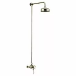 Heritage Bathrooms Heritage Hartlebury Exposed Shower With Premium Fixed Riser Kit - Vintage Gold - SHDDUAL08