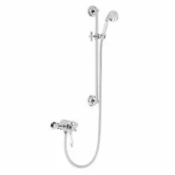 Heritage Bathrooms Heritage Hartlebury Exposed Shower With Premium Flexible Riser Kit - Chrome - SHDDUAL09