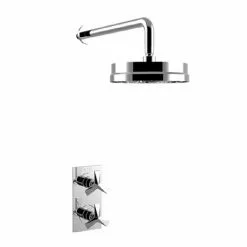 Heritage Bathrooms Heritage Hemsby Dual Control Recessed Valve With 8" Fixed Head