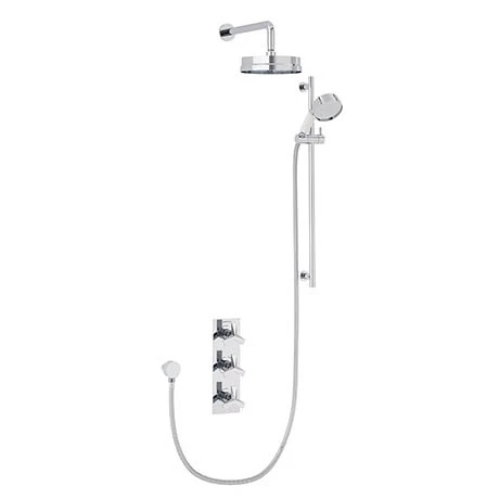 Heritage Bathrooms Heritage Hemsby Dual Control Recessed Valve With Twin Stopcock, 6" Fixed Head And Handset 1 Heritage Bathrooms Heritage Hemsby Dual Control Recessed Valve With Twin Stopcock, 6" Fixed Head And Handset
