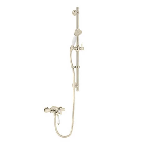 Heritage Bathrooms Heritage - Ryde Dual Control Mini Valve With Flexible Kit - Vintage Gold 1 Heritage Bathrooms Heritage - Ryde Dual Control Mini Valve With Flexible Kit - Vintage Gold