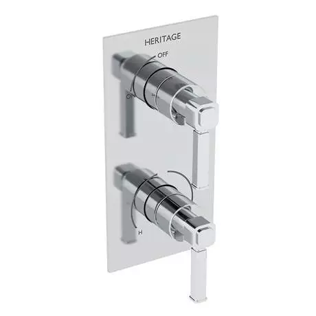 Heritage Bathrooms Heritage Somersby Recessed Shower With Deluxe Fixed Head Kit - Chrome - SSOBDUAL02 2 Heritage Bathrooms Heritage Somersby Recessed Shower With Deluxe Fixed Head Kit - Chrome - SSOBDUAL02 - Image 2