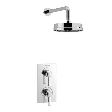 Heritage Bathrooms Heritage Somersby Recessed Shower With Deluxe Fixed Head Kit - Chrome - SSOBDUAL02 1 Heritage Bathrooms Heritage Somersby Recessed Shower With Deluxe Fixed Head Kit - Chrome - SSOBDUAL02
