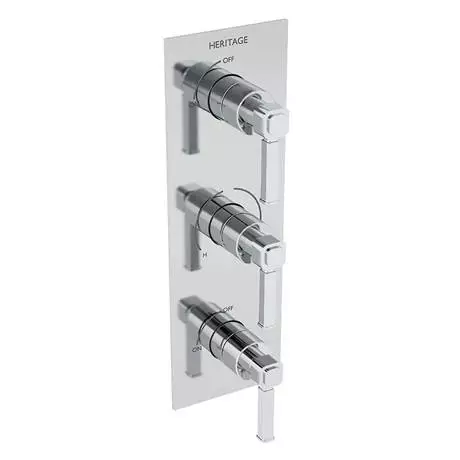 Heritage Bathrooms Heritage Somersby Recessed Shower With Deluxe Fixed Head And Flexible Kit - Chrome - SSOBDUAL03 2 Heritage Bathrooms Heritage Somersby Recessed Shower With Deluxe Fixed Head And Flexible Kit - Chrome - SSOBDUAL03 - Image 2