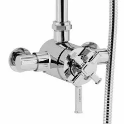 Heritage Bathrooms Heritage Somersby Exposed Shower With Deluxe Fixed Riser Kit & Diverter To Handset - Chrome - SSOBDUAL04 7 Heritage Bathrooms Heritage Somersby Exposed Shower With Deluxe Fixed Riser Kit & Diverter To Handset - Chrome - SSOBDUAL04 -Heritage Bathrooms shop SSOBDUAL04 D4 460