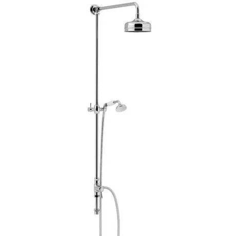 Heritage Bathrooms Heritage Fixed Kit With Diverter, Rose And Handset - Chrome - STC15 1 Heritage Bathrooms Heritage Fixed Kit With Diverter, Rose And Handset - Chrome - STC15