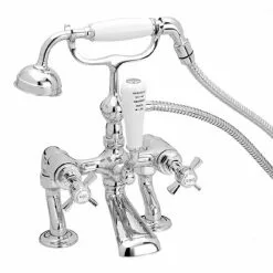 Heritage Bathrooms Heritage - Dawlish Bath Shower Mixer Tap - Chrome - TDCC02