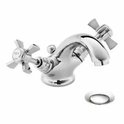 Heritage Bathrooms Heritage - Dawlish Mono Basin Mixer With Pop-up Waste - Chrome - TDCC04