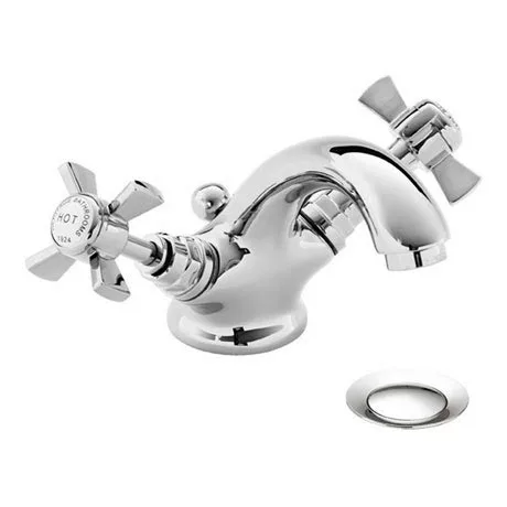 Heritage Bathrooms Heritage - Dawlish Mono Basin Mixer With Pop-up Waste - Chrome - TDCC04 1 Heritage Bathrooms Heritage - Dawlish Mono Basin Mixer With Pop-up Waste - Chrome - TDCC04