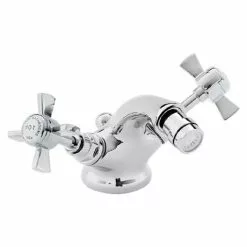Heritage Bathrooms Heritage - Dawlish Bidet Mixer With Pop-up Waste - Chrome - TDCC05