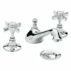 Heritage Bathrooms Heritage - Dawlish 3 Hole Basin Mixer With Pop-up Waste - Chrome - TDCC06