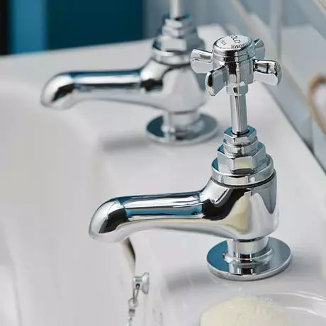 Heritage Bathrooms Heritage - Dawlish Short Nose Basin Pillar Taps - Chrome - TDCCS00 3 Heritage Bathrooms Heritage - Dawlish Short Nose Basin Pillar Taps - Chrome - TDCCS00 - Image 3