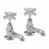 Heritage Bathrooms Heritage - Dawlish Short Nose Basin Pillar Taps - Chrome - TDCCS00