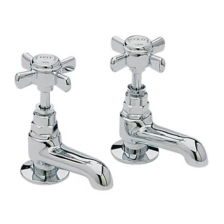 Heritage Bathrooms Heritage - Dawlish Short Nose Basin Pillar Taps - Chrome - TDCCS00 1 Heritage Bathrooms Heritage - Dawlish Short Nose Basin Pillar Taps - Chrome - TDCCS00