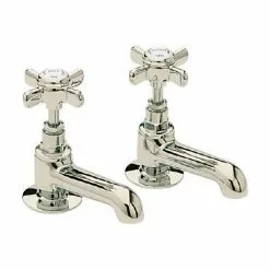 Heritage Bathrooms Heritage - Dawlish Basin Pillar Taps - Vintage Gold - TDCG00