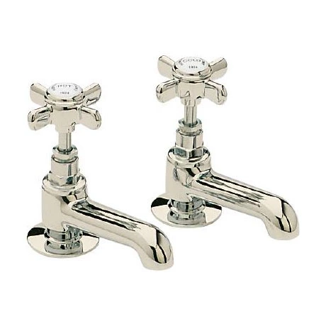 Heritage Bathrooms Heritage - Dawlish Basin Pillar Taps - Vintage Gold - TDCG00 1 Heritage Bathrooms Heritage - Dawlish Basin Pillar Taps - Vintage Gold - TDCG00