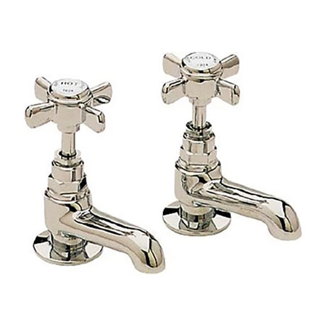 Heritage Bathrooms Heritage - Dawlish Short Nose Basin Pillar Taps - Vintage Gold - TDCGS00 1 Heritage Bathrooms Heritage - Dawlish Short Nose Basin Pillar Taps - Vintage Gold - TDCGS00