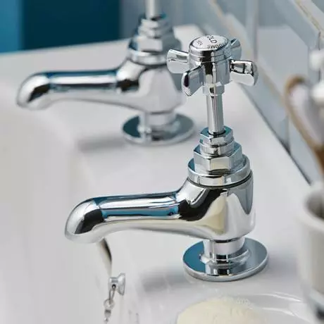 Heritage Bathrooms Heritage - Dawlish Basin Pillar Taps - Chrome - TDCC00 2 Heritage Bathrooms Heritage - Dawlish Basin Pillar Taps - Chrome - TDCC00 - Image 2
