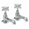 Heritage Bathrooms Heritage - Dawlish Basin Pillar Taps - Chrome - TDCC00