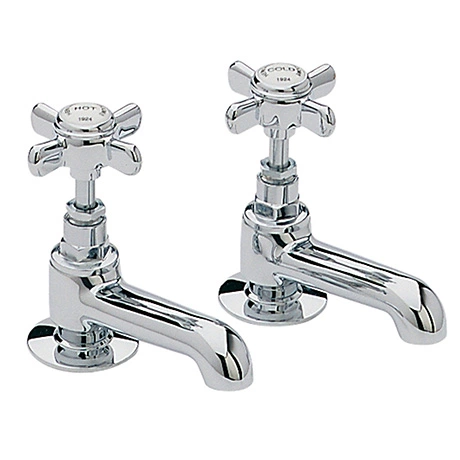 Heritage Bathrooms Heritage - Dawlish Basin Pillar Taps - Chrome - TDCC00 1 Heritage Bathrooms Heritage - Dawlish Basin Pillar Taps - Chrome - TDCC00