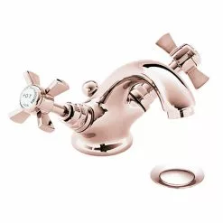 Heritage Bathrooms Heritage Dawlish Basin Mixer Tap With Pop-up Waste - Rose Gold - TDCRG04
