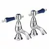 Heritage Bathrooms Heritage Glastonbury Midnight Blue Basin Pillar Taps - TGRBL00