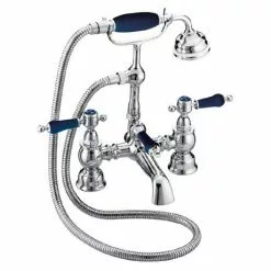 Heritage Bathrooms Heritage Glastonbury Midnight Blue Bath Shower Mixer - TGRBL02