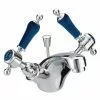 Heritage Bathrooms Heritage Glastonbury Midnight Blue Mono Basin Mixer With Pop-up Waste - TGRBL04