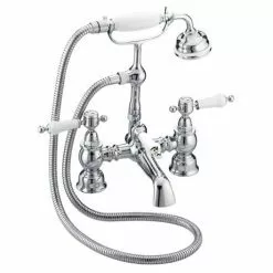 Heritage Bathrooms Heritage - Glastonbury Bath Shower Mixer - Chrome - TGRC02