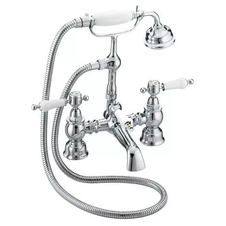 Heritage Bathrooms Heritage - Glastonbury Bath Shower Mixer - Chrome - TGRC02 1 Heritage Bathrooms Heritage - Glastonbury Bath Shower Mixer - Chrome - TGRC02
