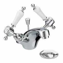 Heritage Bathrooms Heritage - Glastonbury Mono Basin Mixer With Pop-up Waste - Chrome - TGRC04