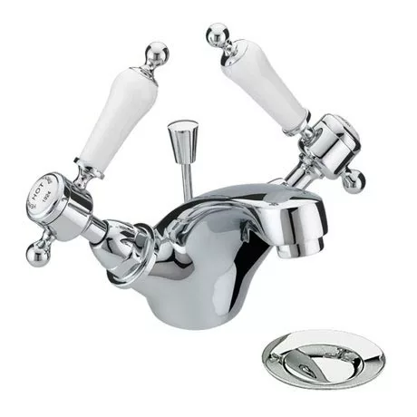 Heritage Bathrooms Heritage - Glastonbury Mono Basin Mixer With Pop-up Waste - Chrome - TGRC04 1 Heritage Bathrooms Heritage - Glastonbury Mono Basin Mixer With Pop-up Waste - Chrome - TGRC04
