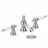 Heritage Bathrooms Heritage - Glastonbury 3 Hole Basin Mixer With Pop-up Waste - Chrome - TGRC06