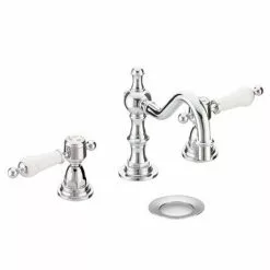 Heritage Bathrooms Heritage Glastonbury 3 Tap Hole Swivel Spout Basin Mixer With Pop-up Waste - Chrome - TGRC09