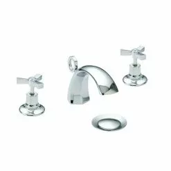 Heritage Bathrooms Heritage - Gracechurch 3 Hole Basin Mixer With Pop-up Waste - TGRDC06