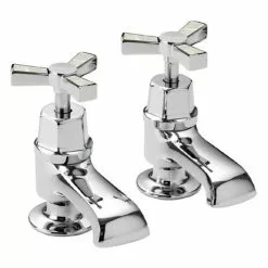 Heritage Bathrooms Heritage Gracechurch Mother Of Pearl Bath Pillar Taps - TGRDMOP01