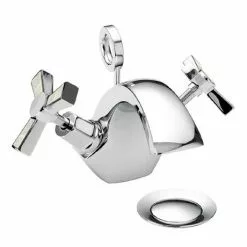 Heritage Bathrooms Heritage Gracechurch Mother Of Pearl Mono Basin Mixer With Pop-up Waste - TGRDMOP04