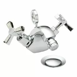 Heritage Bathrooms Heritage Gracechurch Mother Of Pearl Bidet Mixer With Pop-up Waste - TGRDMOP05